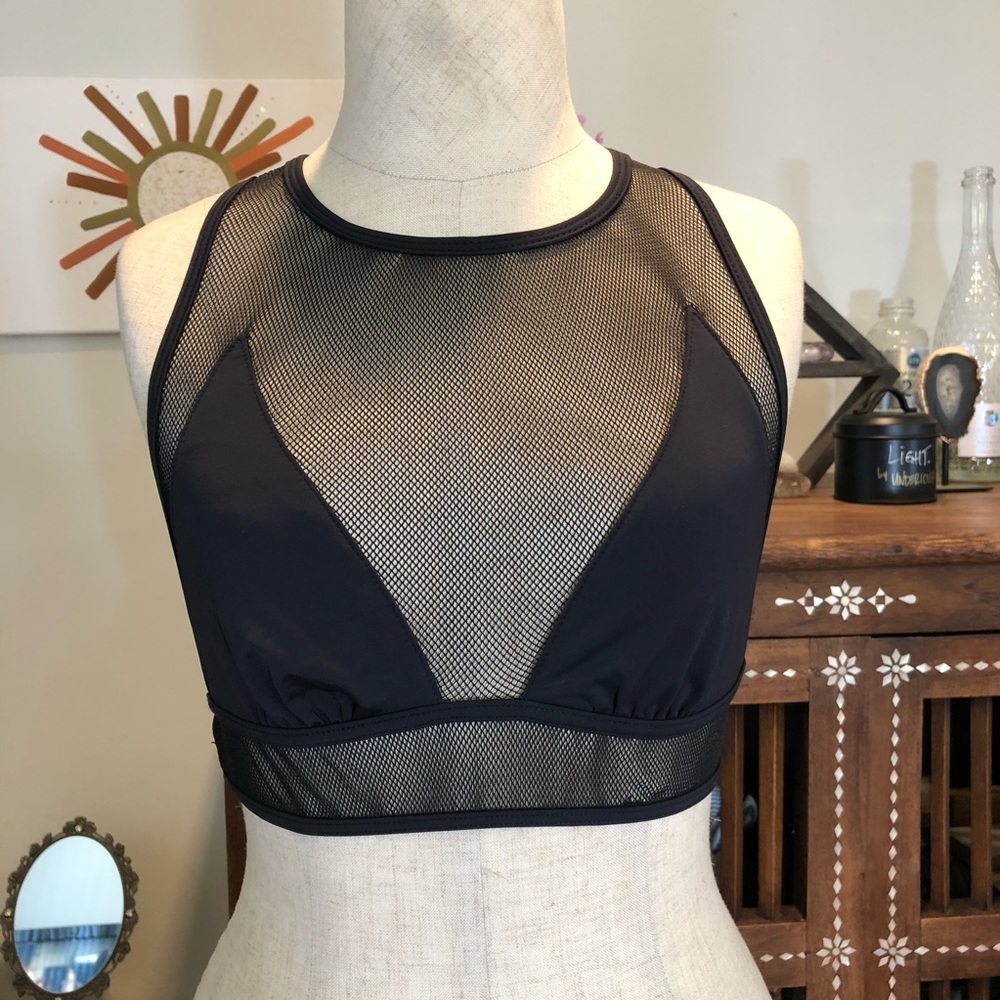 Les Coquines Black Mesh Bralette